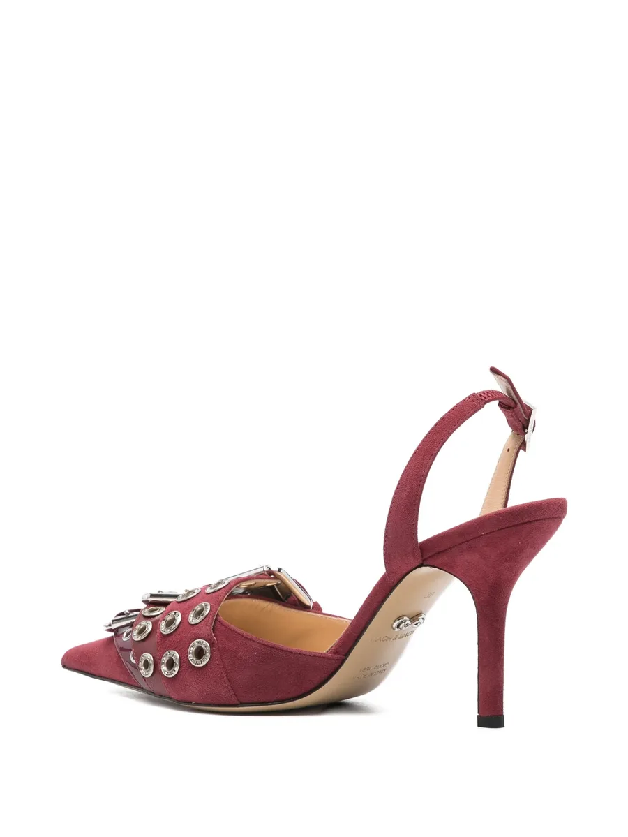 100mm buckle-detail eyelet pumps 6