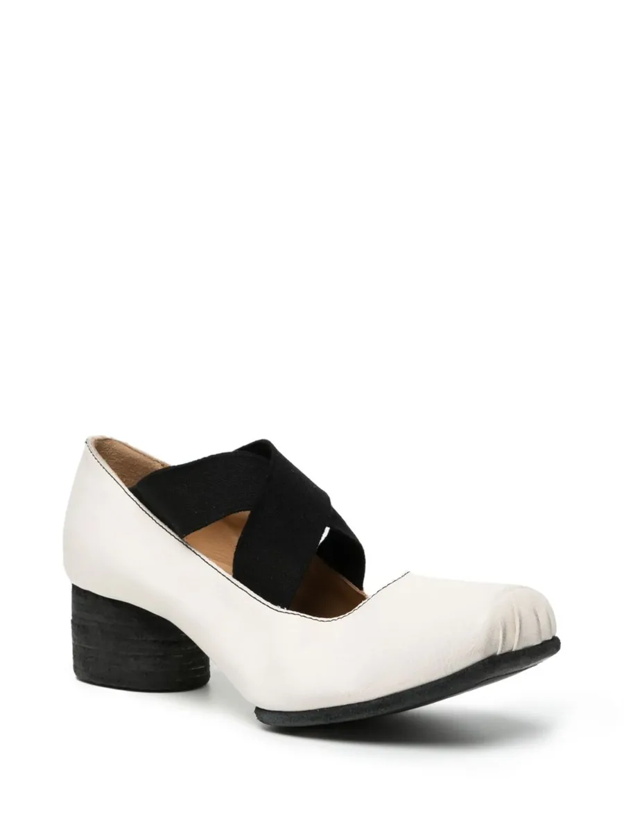 Ballerina square toe elasticated pumps 3