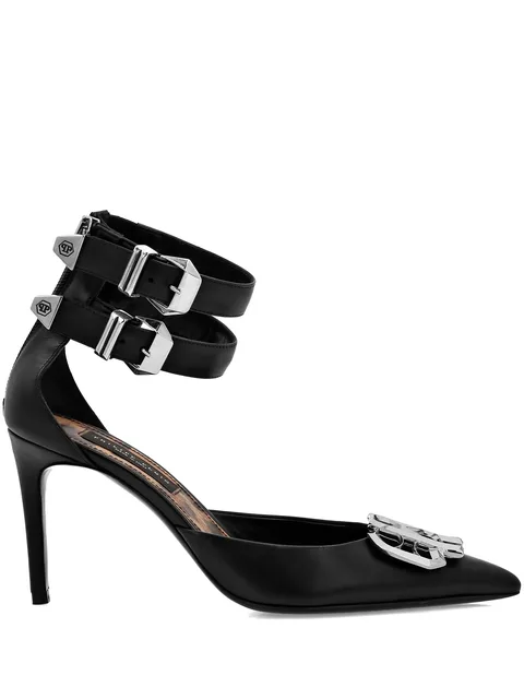 Gothic mid-heel pumps