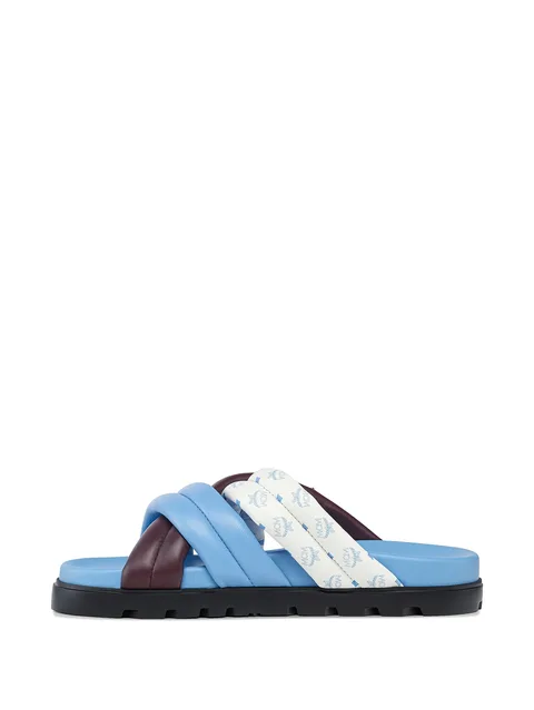 criss-cross logo sandals