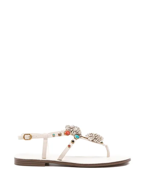flower-embellished sandals