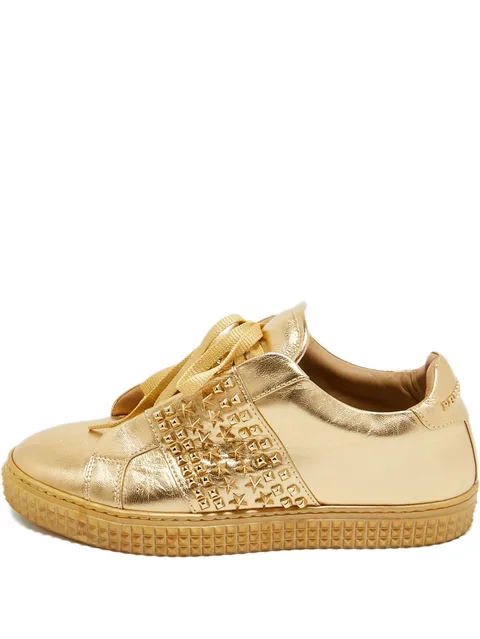 studded leather sneakers