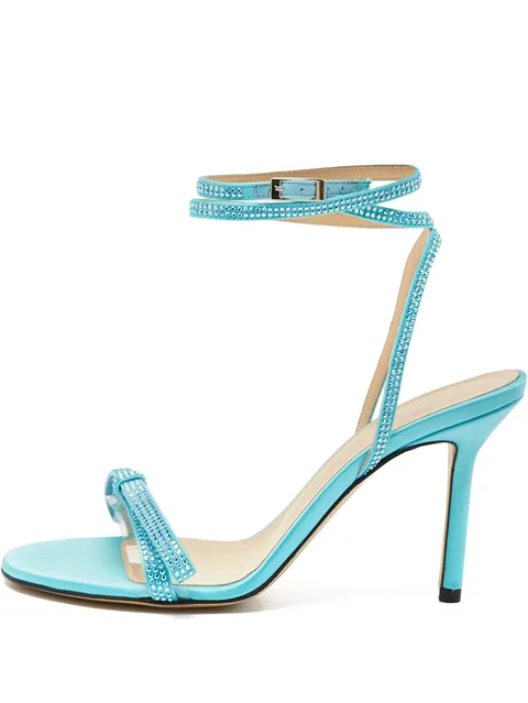 pre-owned 90mm strappy embellished sandals