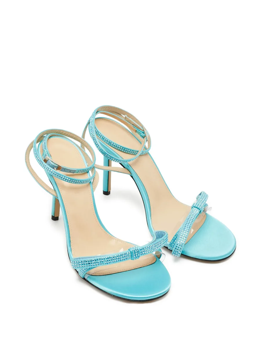 pre-owned 90mm strappy embellished sandals 10