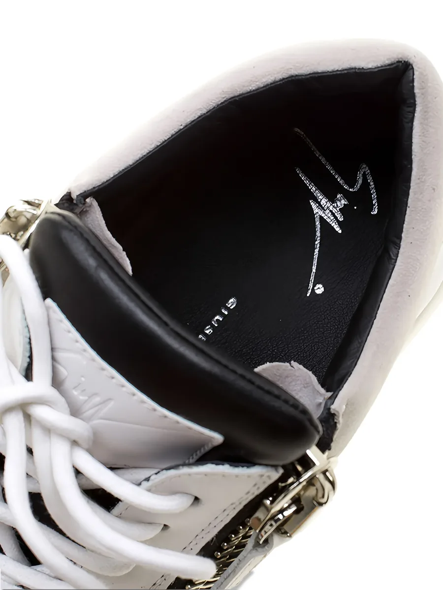 pre-owned Megatron zip-detail high-top sneakers 10