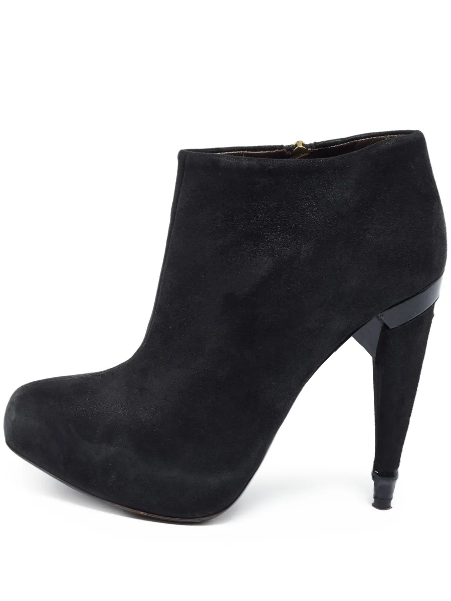 sculptural-heel suede boots 2