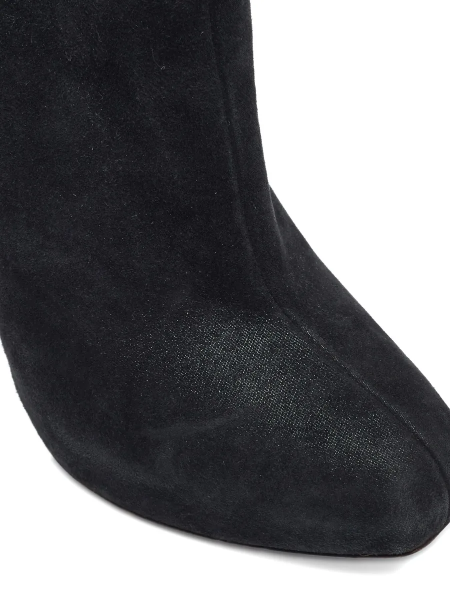 sculptural-heel suede boots 6