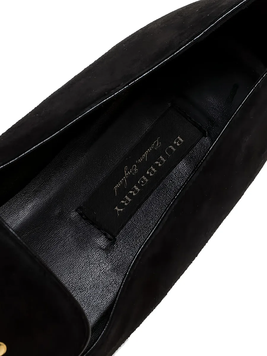 suede eyelet-detail loafers 8