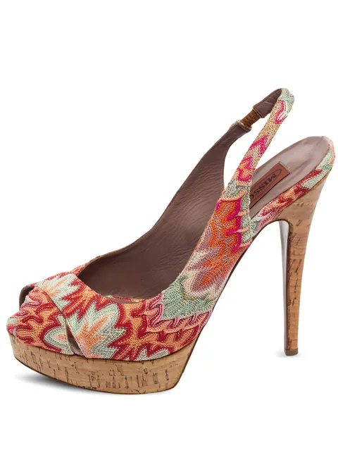 135mm platform slingback sandals