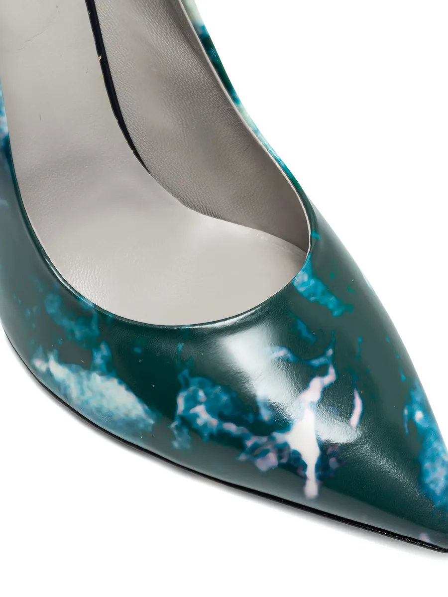 105mm marble-print pumps 10
