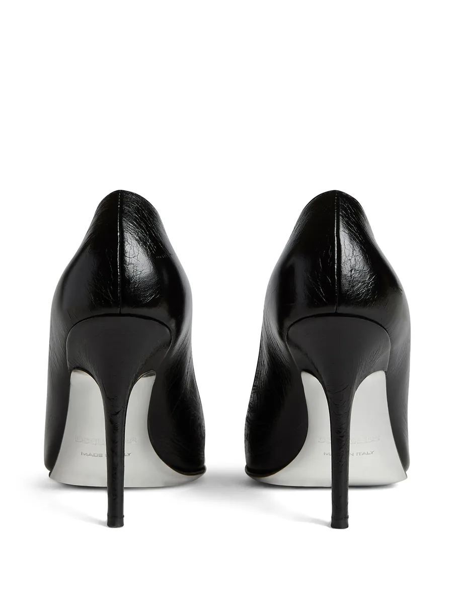 100mm logo-plaque leather pumps 5