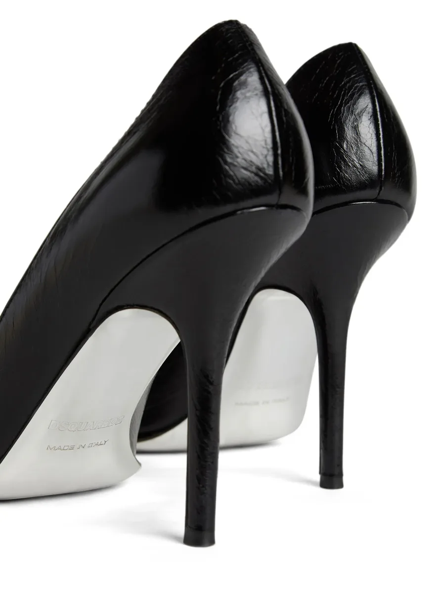 100mm logo-plaque leather pumps 9