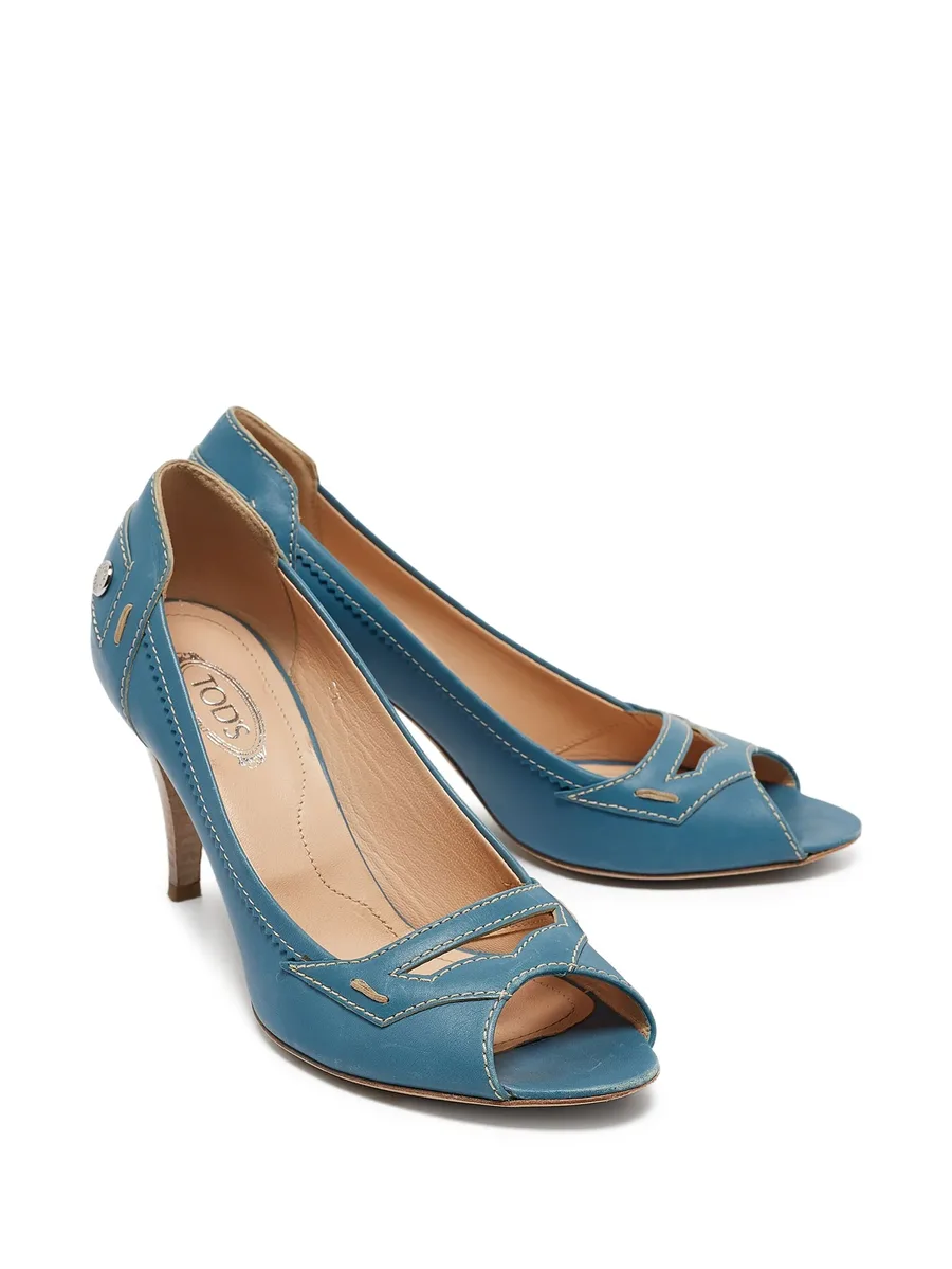 110mm leather heeled sandals 3