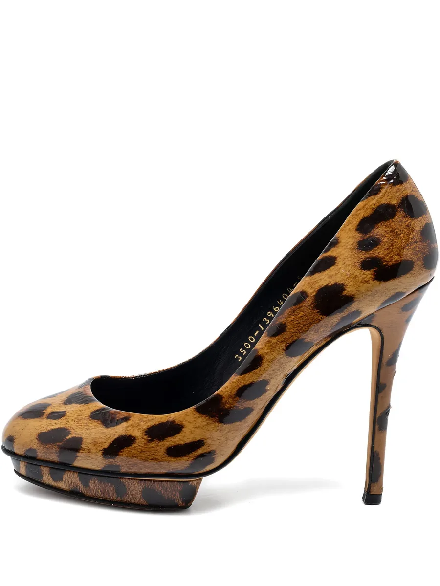 pre-owned 115mm leopard-print pumps 2