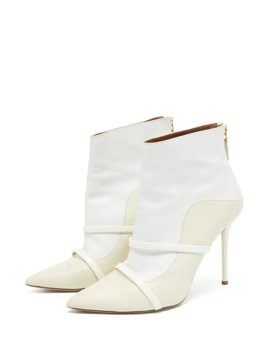 pre-owned 105mm Madison leather pointed ankle boots 4