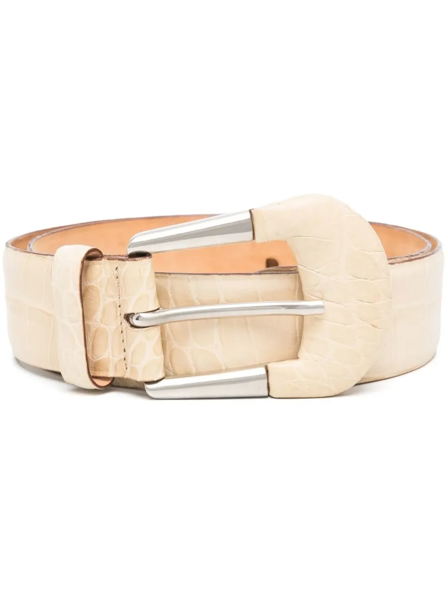 2000s snakeskin-effect buckled belt 2