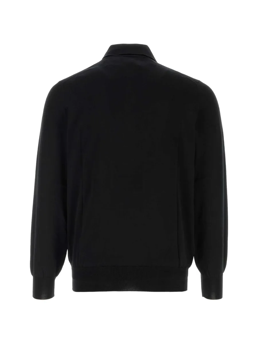 long-sleeved cotton polo shirt 4