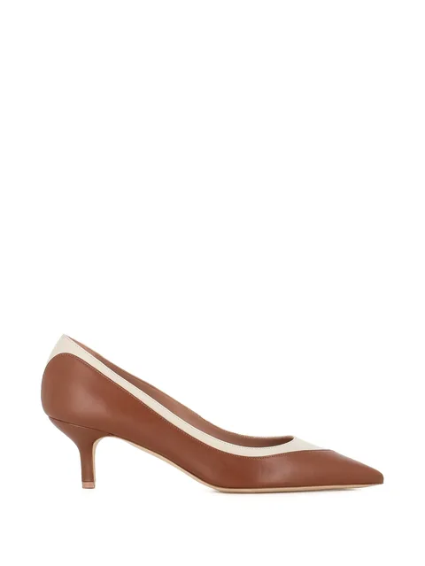 pointed toe two-tone pumps
