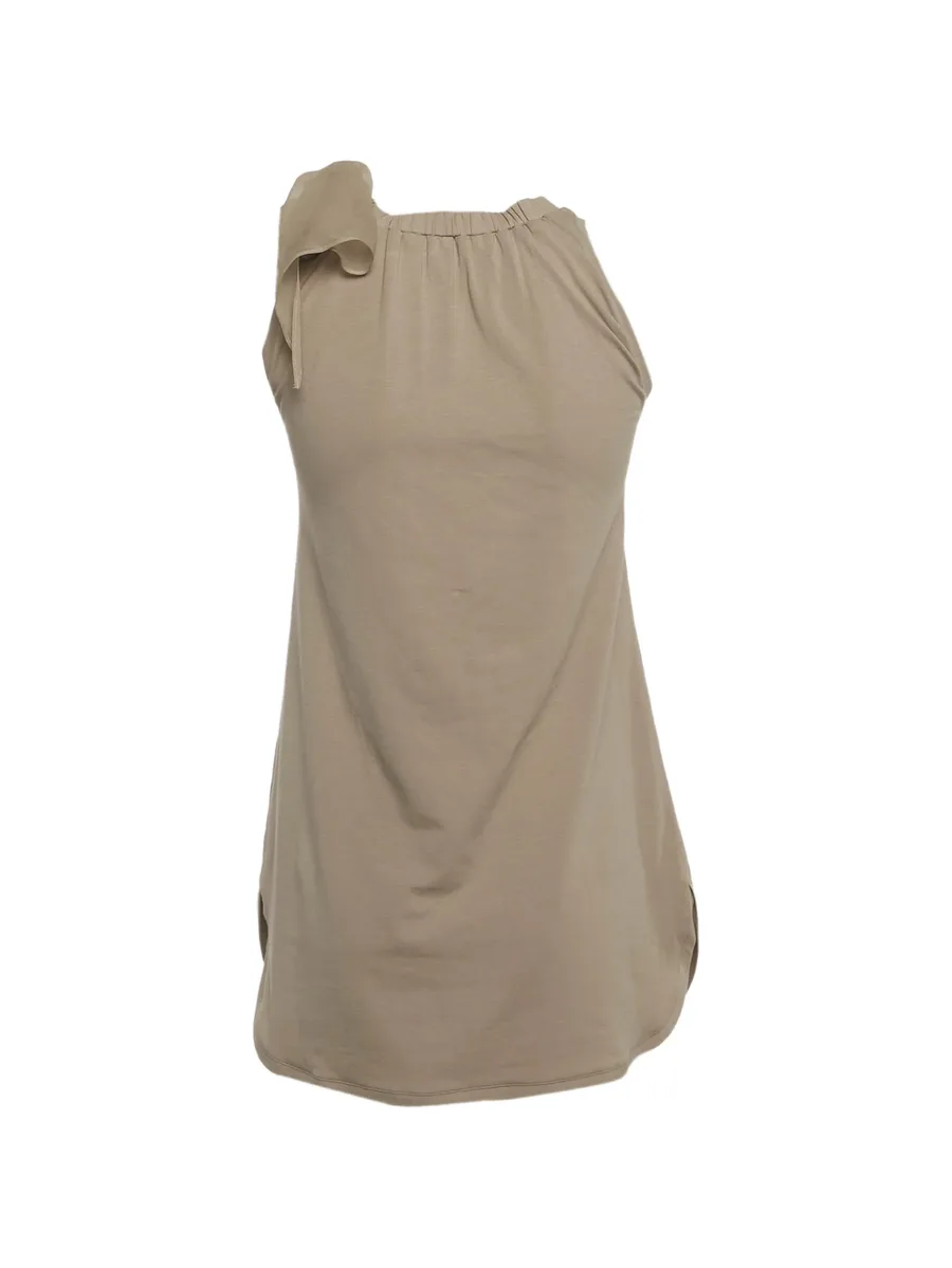 gathered sleeveless blouse 4