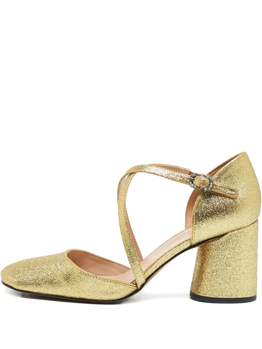 75mm glitter crisscross sandals 2