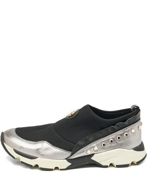 crystal-embellished low-top sneakers