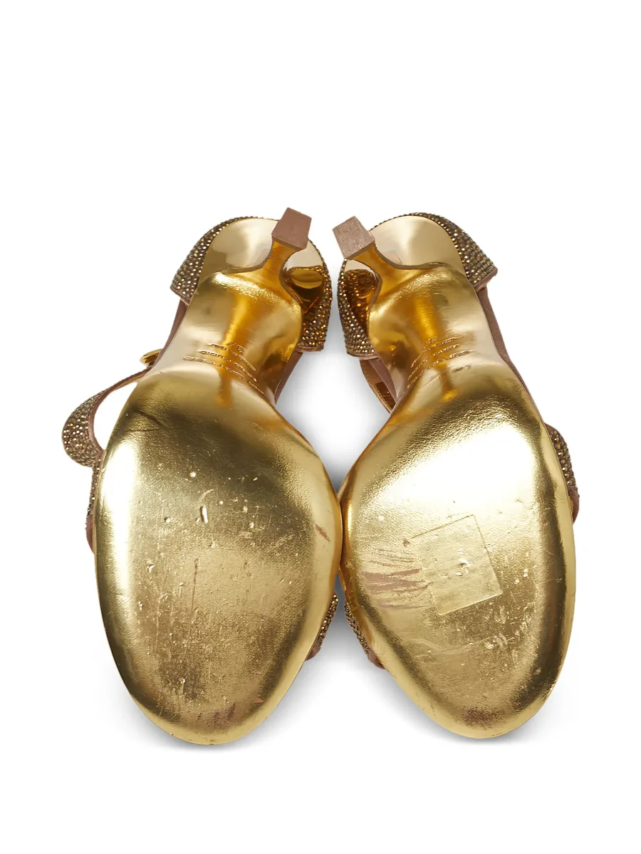 Pre-owned 110mm crystal-embellishment sandals 10