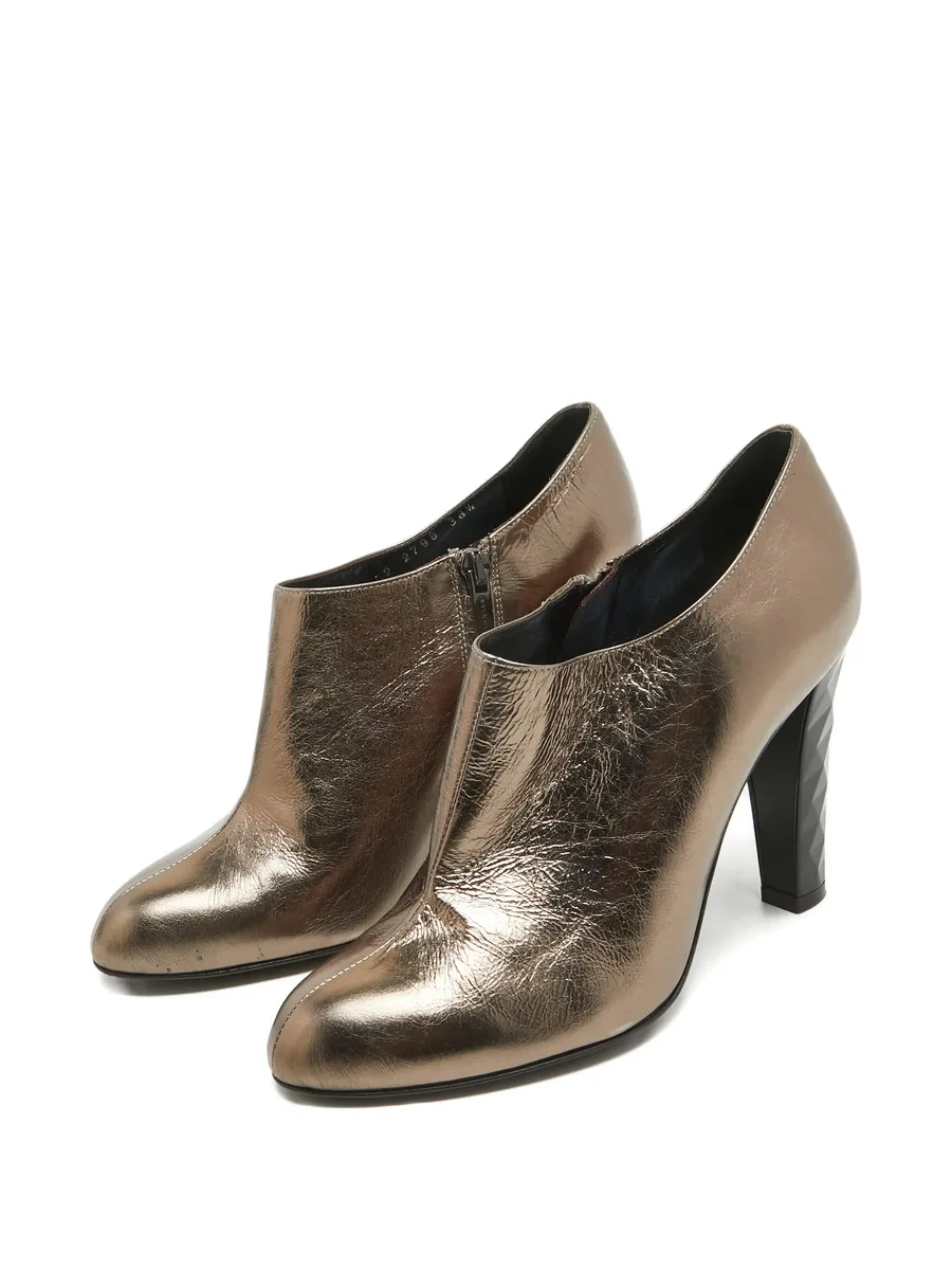 pre-owned 100mm metallic-effect boots 4