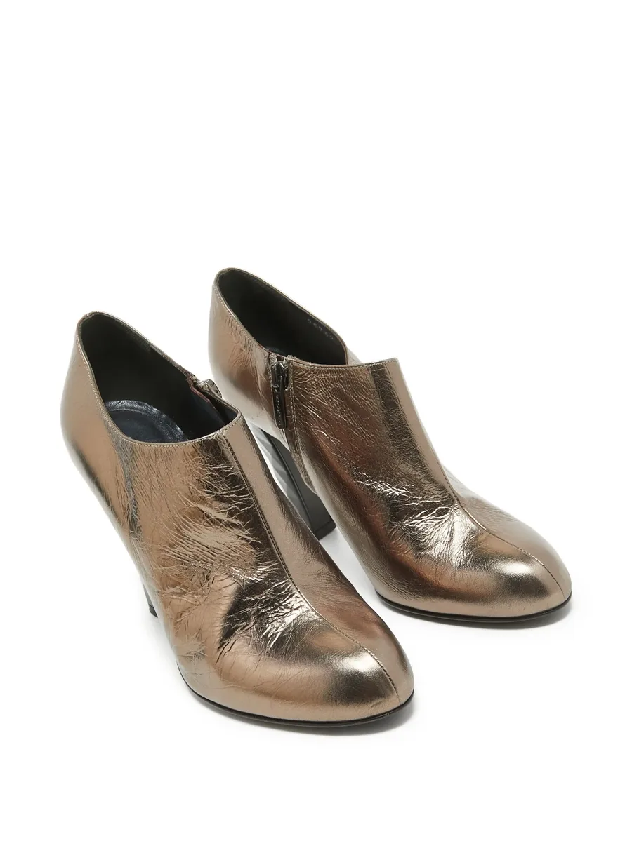 pre-owned 100mm metallic-effect boots 6