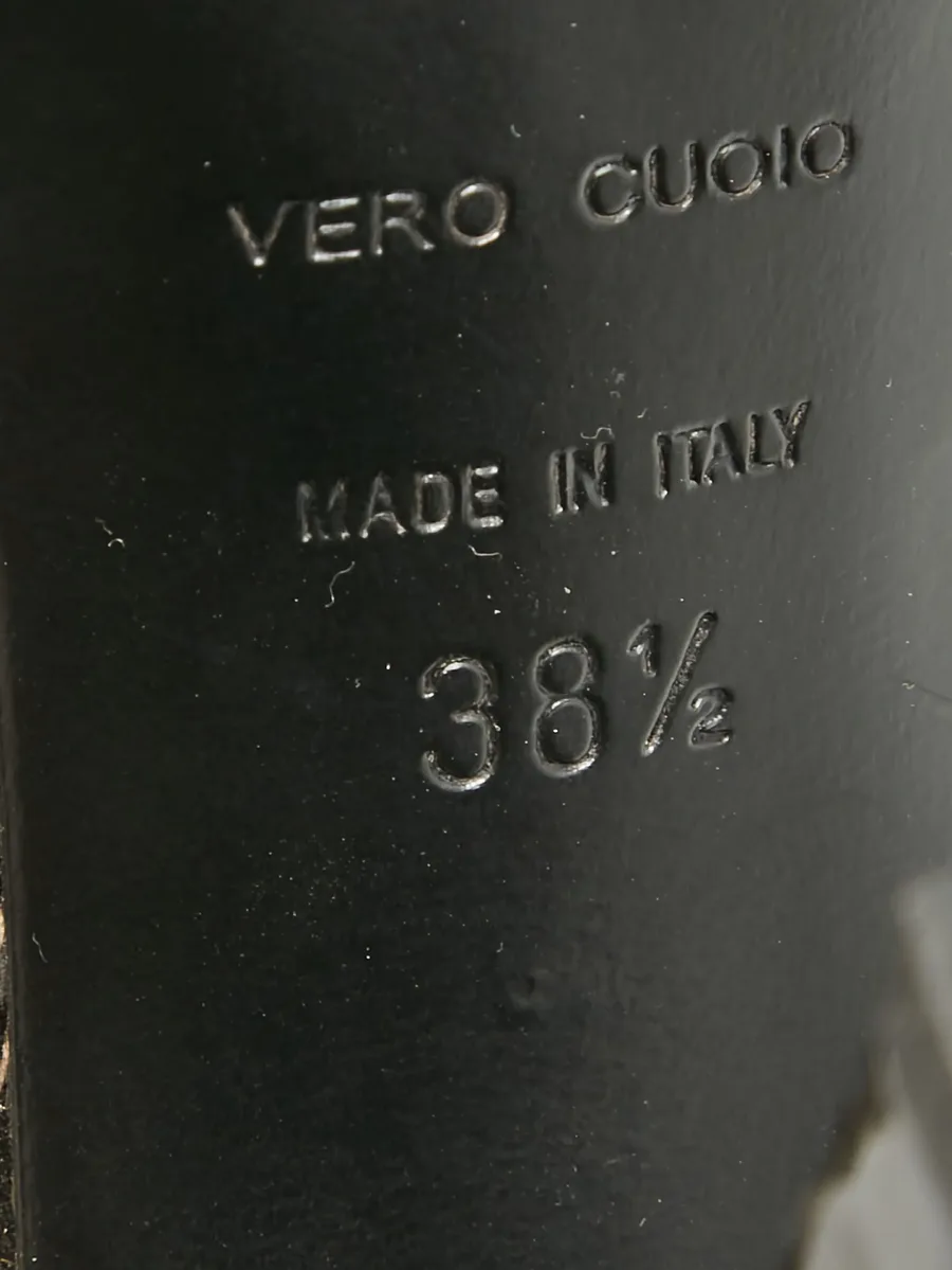 pre-owned 100mm metallic-effect boots 14