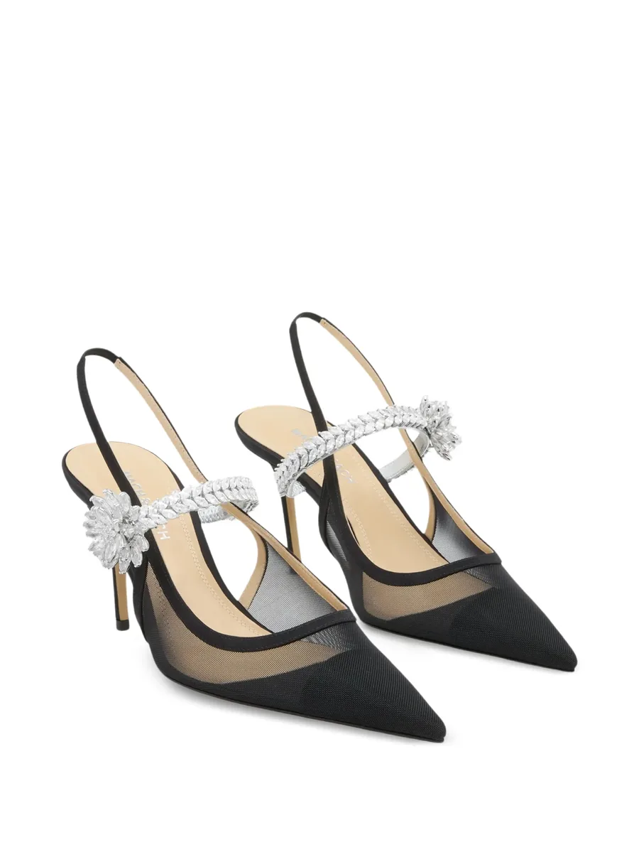 flower-embellished slingback pumps 4