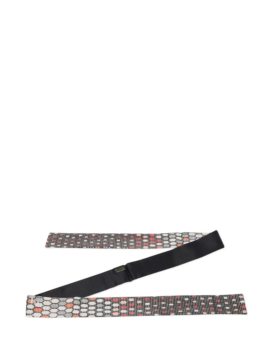 geometric-print silk scarf 2
