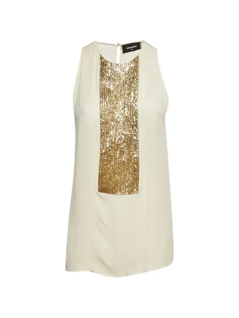 bead-embellished sleeveless tank top