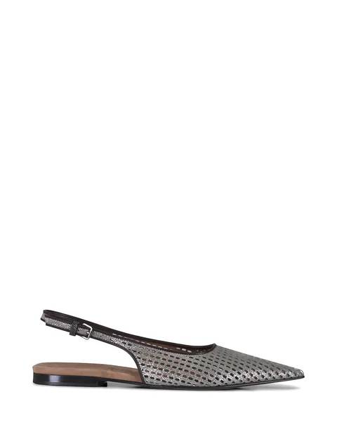 slingback perforated ballet flats