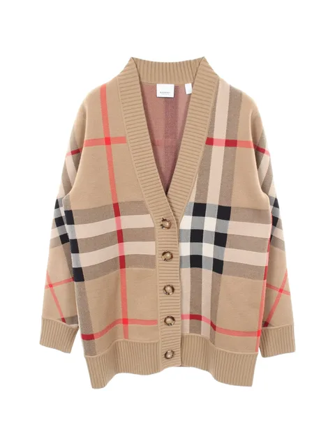 Nova check jacquard cardigan