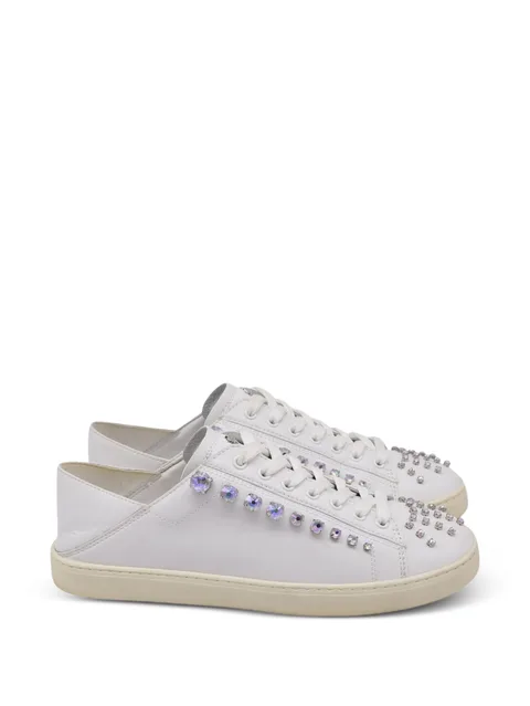 crystal-embellished low-top sneakers