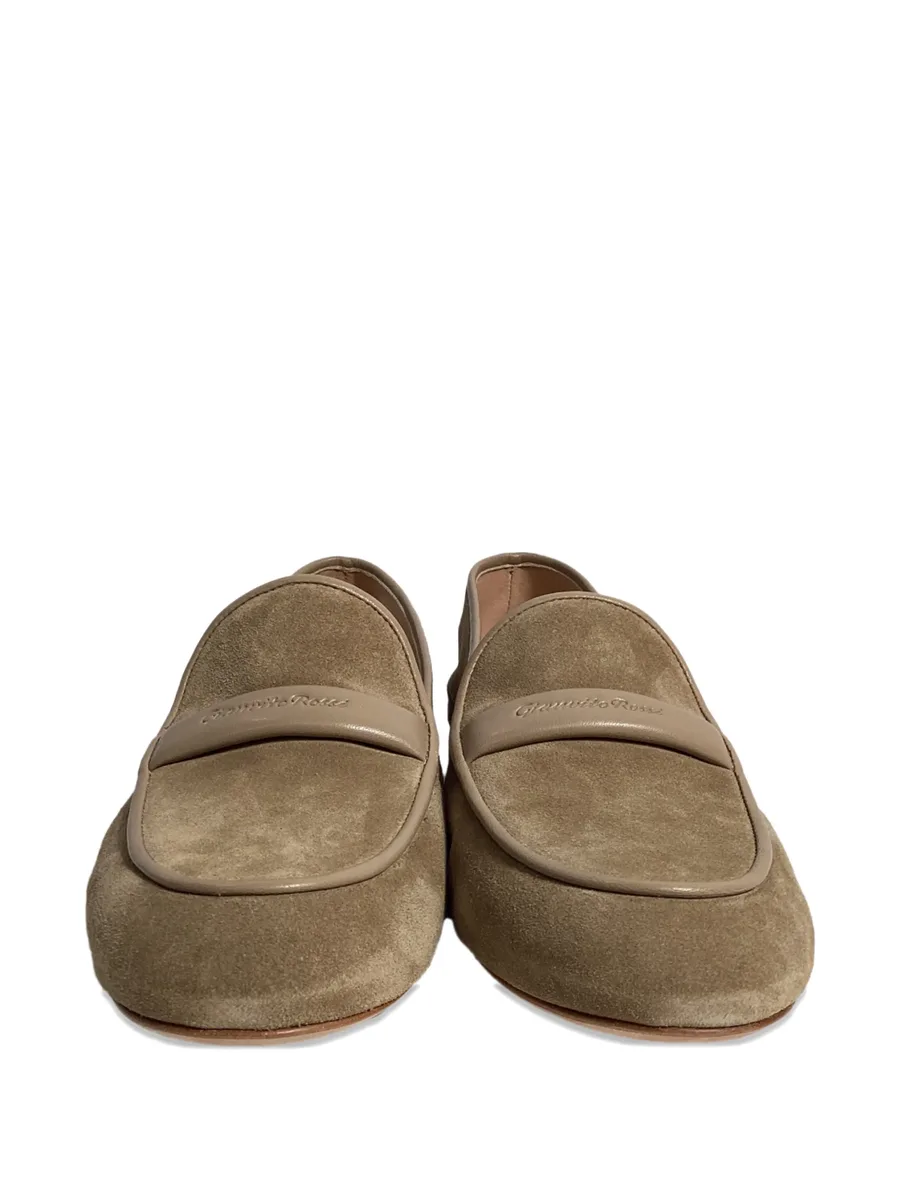 logo suede loafers 4