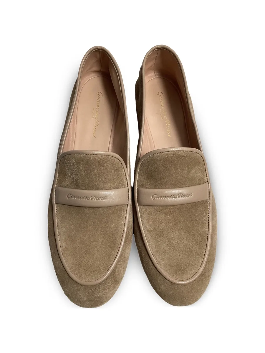 logo suede loafers 8