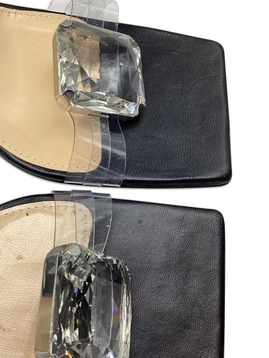 crystal-embellished leather heeled sandals 13