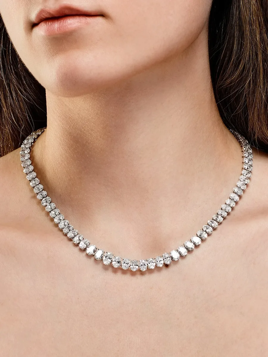 diamond tennis necklace 4