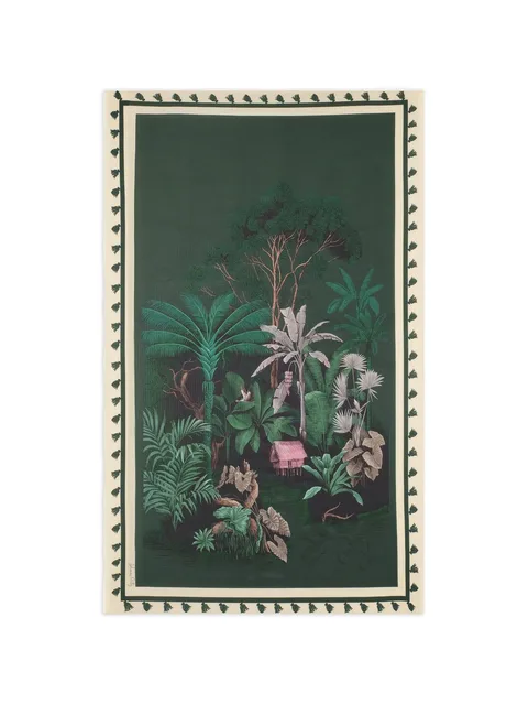 Rainforest Journey floral-print scarves