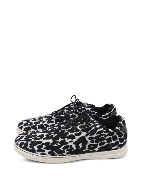 Animal-print canvas sneakers