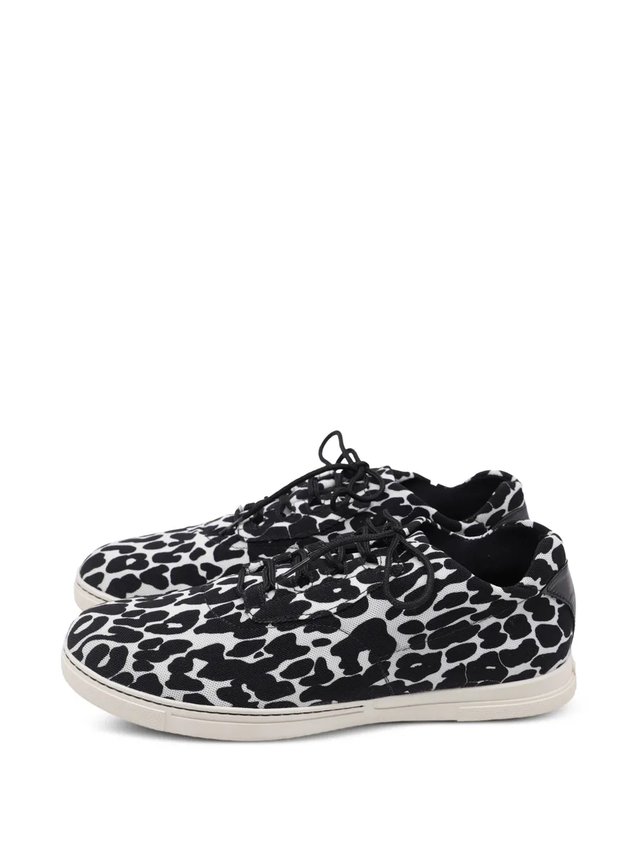 Animal-print canvas sneakers 2