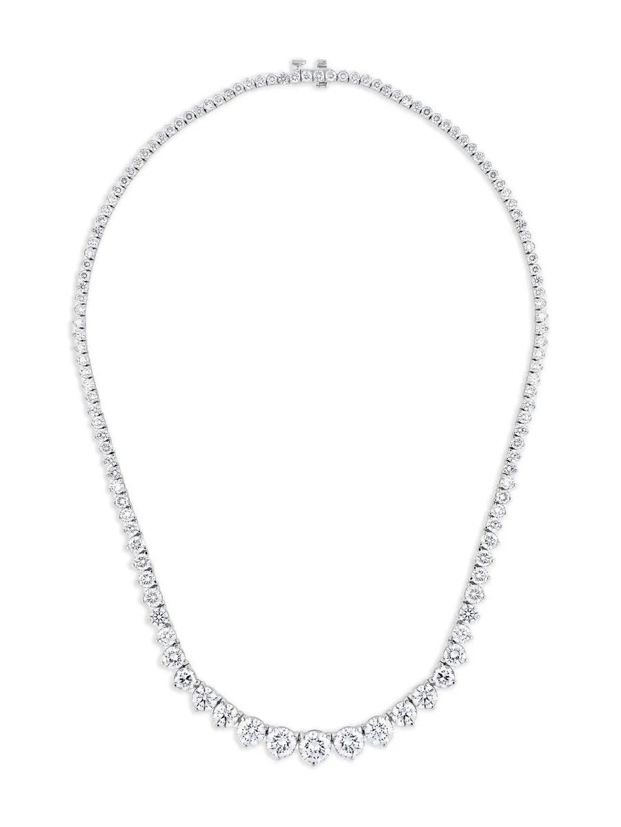 Riviera diamond tennis necklace 2