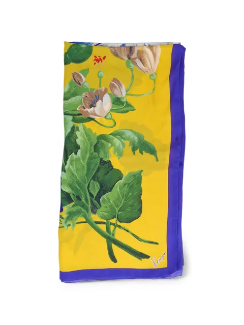 floral-print scarf