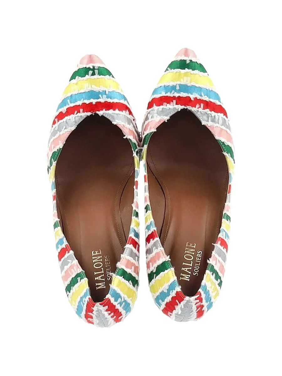 Brenda striped pointed pumps 8