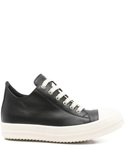 leather lace-up sneakers
