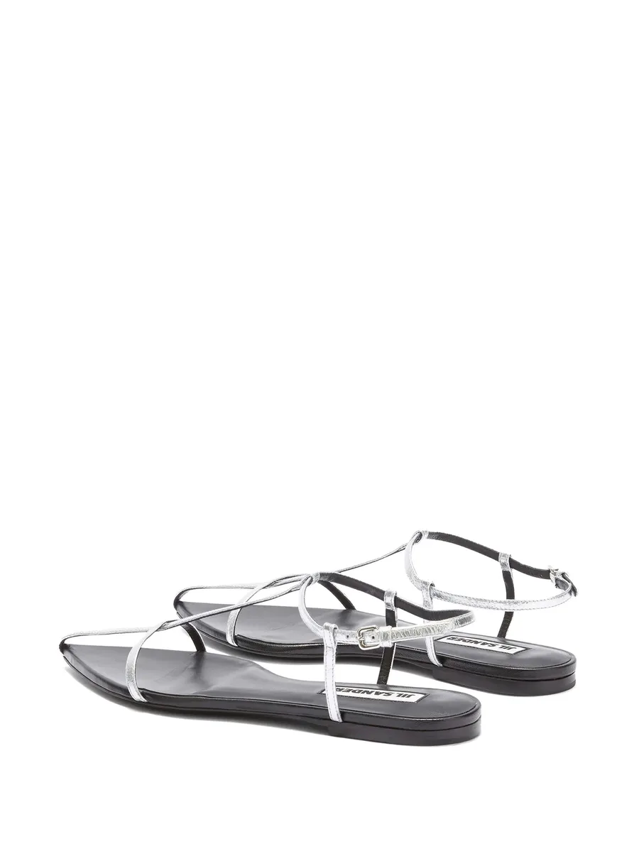 pointed open-toe leather sandals 6