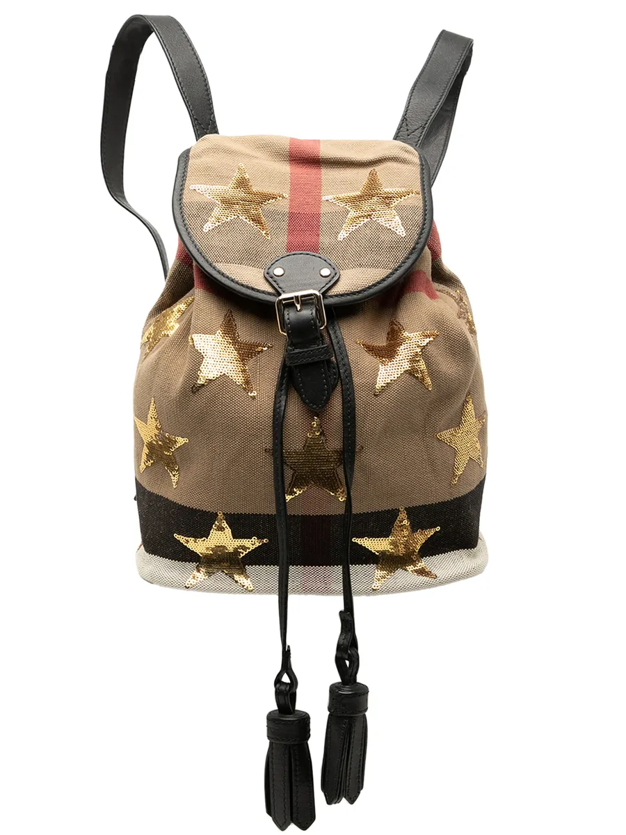 2000-2017 Mega Check Canvas Star Sequin backpack 2