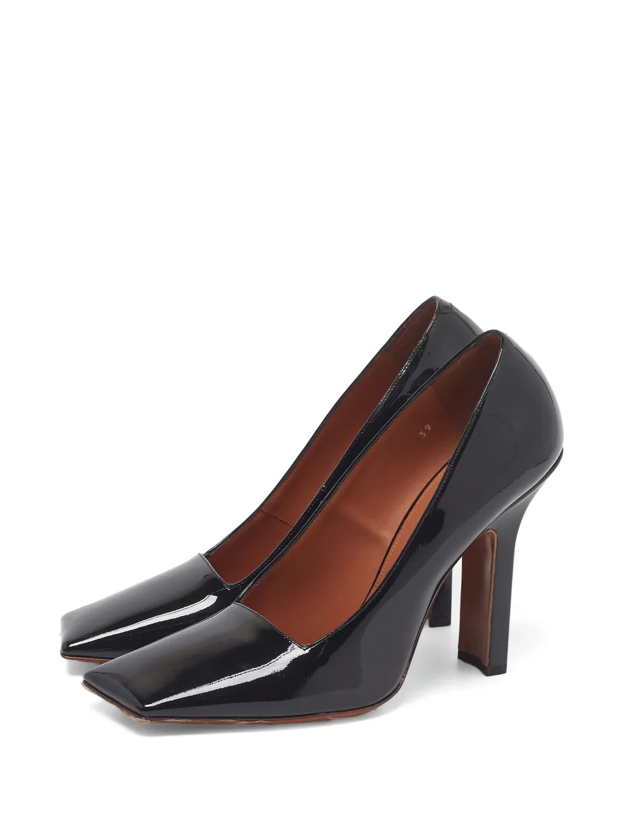 Boomerang leather heeled pumps 10