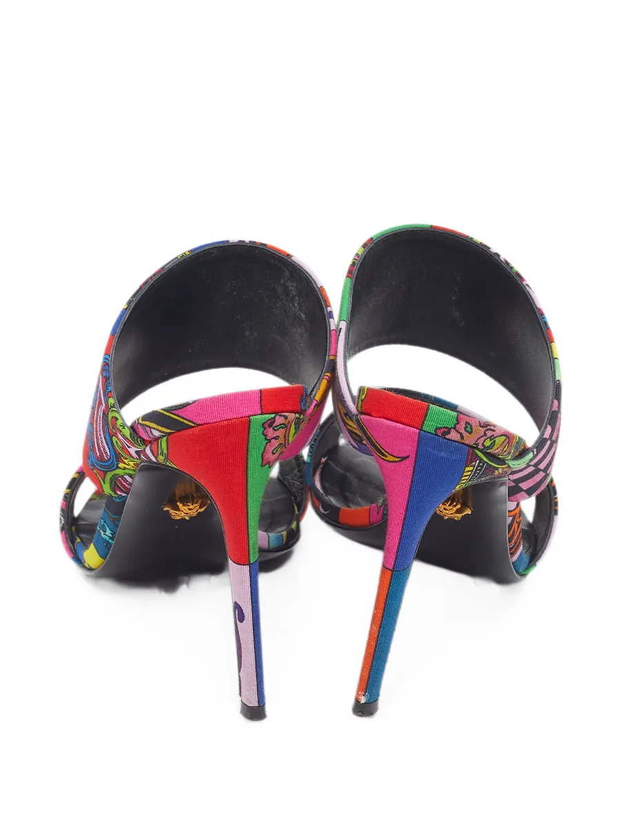 baroque-print heeled sandals 8